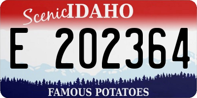 ID license plate E202364