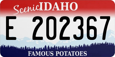 ID license plate E202367