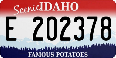 ID license plate E202378