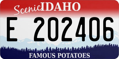 ID license plate E202406