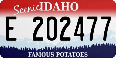 ID license plate E202477