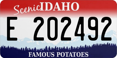ID license plate E202492