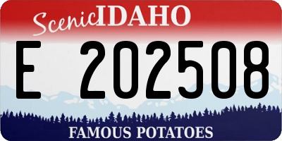 ID license plate E202508