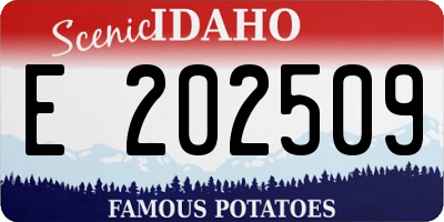ID license plate E202509