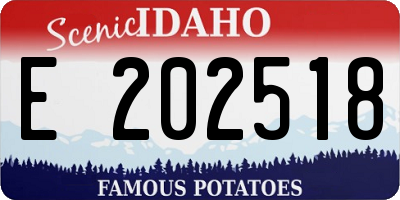 ID license plate E202518