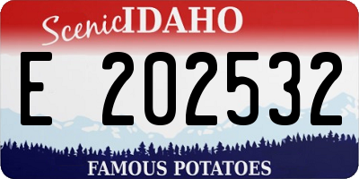 ID license plate E202532