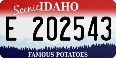 ID license plate E202543