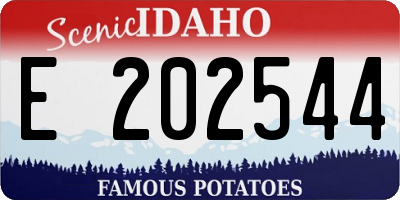 ID license plate E202544