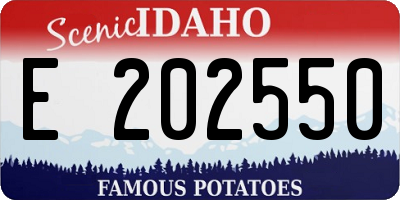 ID license plate E202550