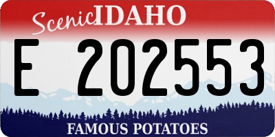 ID license plate E202553