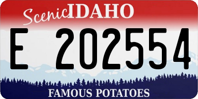 ID license plate E202554