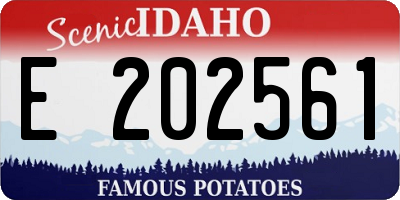 ID license plate E202561
