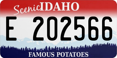 ID license plate E202566