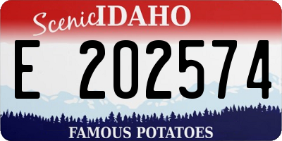 ID license plate E202574