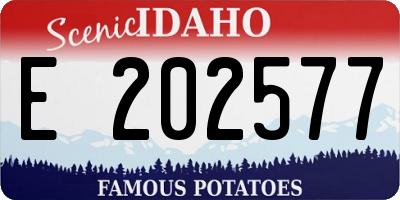 ID license plate E202577