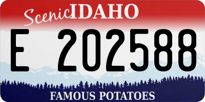 ID license plate E202588