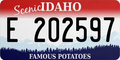 ID license plate E202597