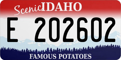 ID license plate E202602