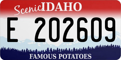 ID license plate E202609