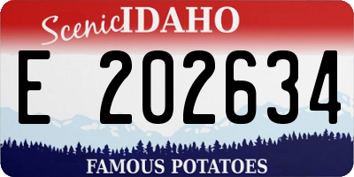 ID license plate E202634