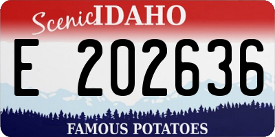 ID license plate E202636