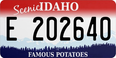 ID license plate E202640