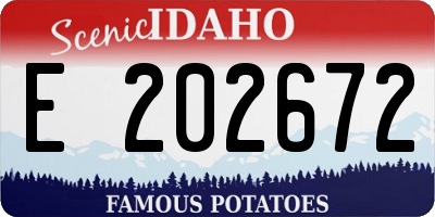 ID license plate E202672