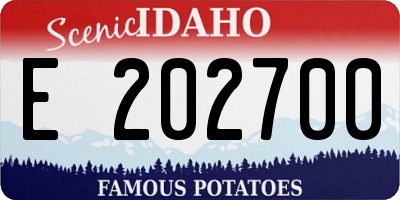 ID license plate E202700