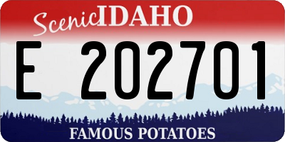 ID license plate E202701