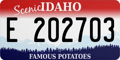 ID license plate E202703