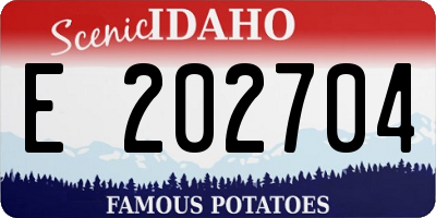 ID license plate E202704