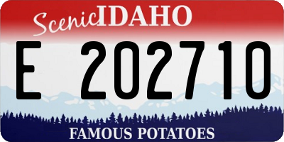 ID license plate E202710