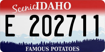 ID license plate E202711