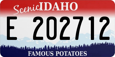 ID license plate E202712