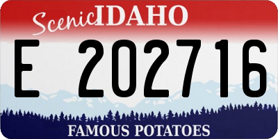 ID license plate E202716