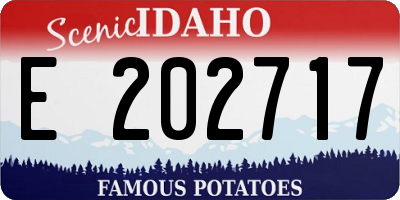 ID license plate E202717