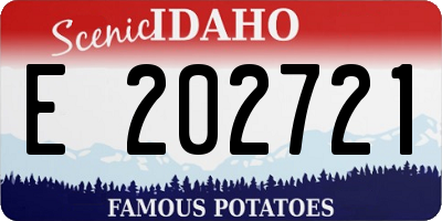 ID license plate E202721