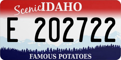 ID license plate E202722
