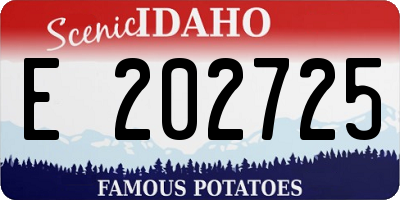ID license plate E202725