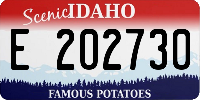 ID license plate E202730
