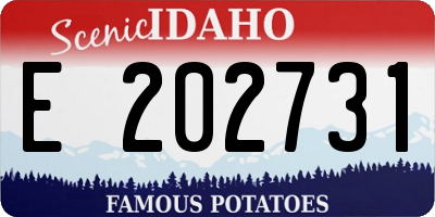 ID license plate E202731