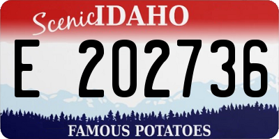 ID license plate E202736