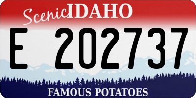ID license plate E202737