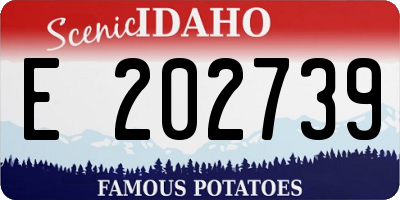 ID license plate E202739