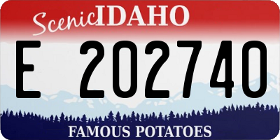 ID license plate E202740