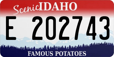 ID license plate E202743