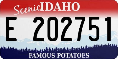 ID license plate E202751