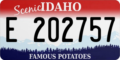 ID license plate E202757
