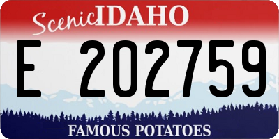 ID license plate E202759