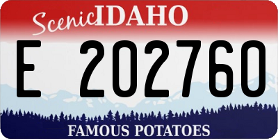 ID license plate E202760